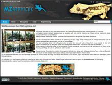 Tablet Screenshot of mzreptiles.com